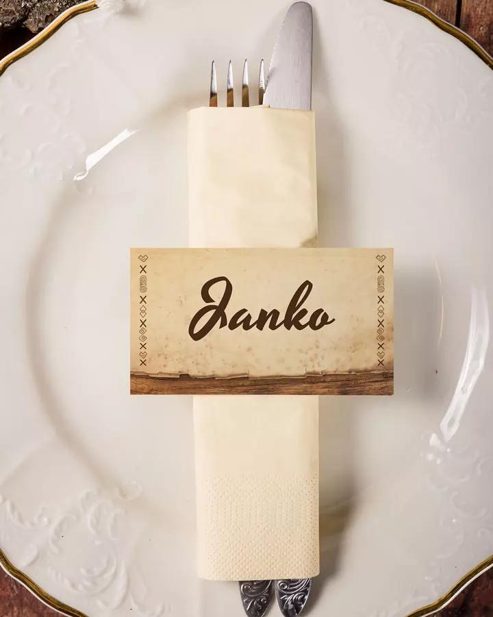 Jmenovky na oslavu s lidovým motivem 5/7