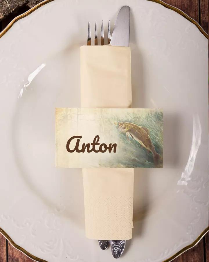 Jmenovky na oslavu Rybář 1/3