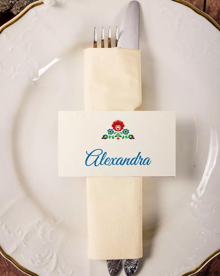 Jmenovky na oslavu s lidovým motivem II 2/4