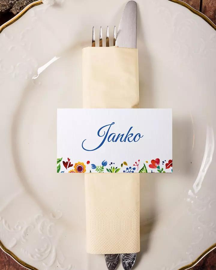 Jmenovky na oslavu s folklórním motivem 1/3