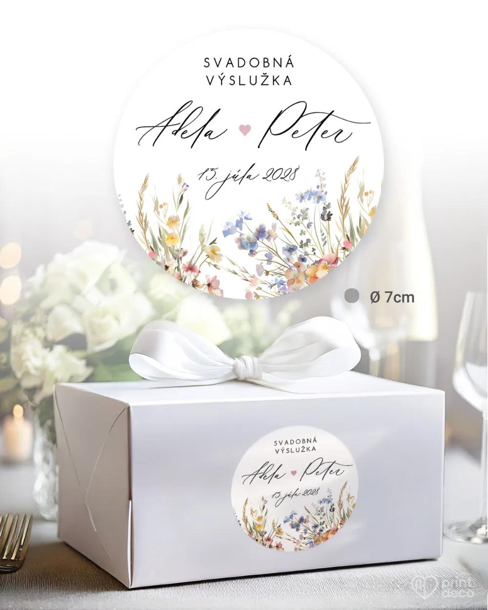Svatební samolepky na výslužky luční láska 2/3