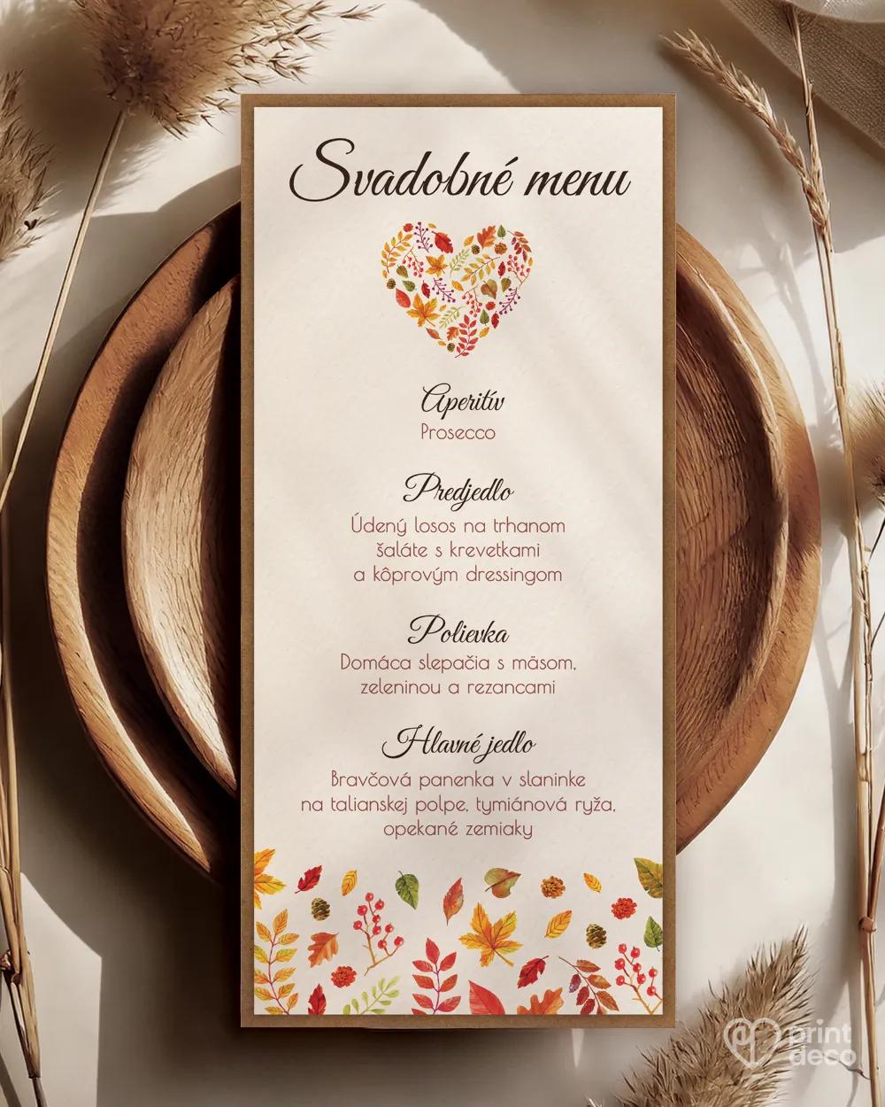 Svatební menu - Pestrobarevný Podzim I. 4/6