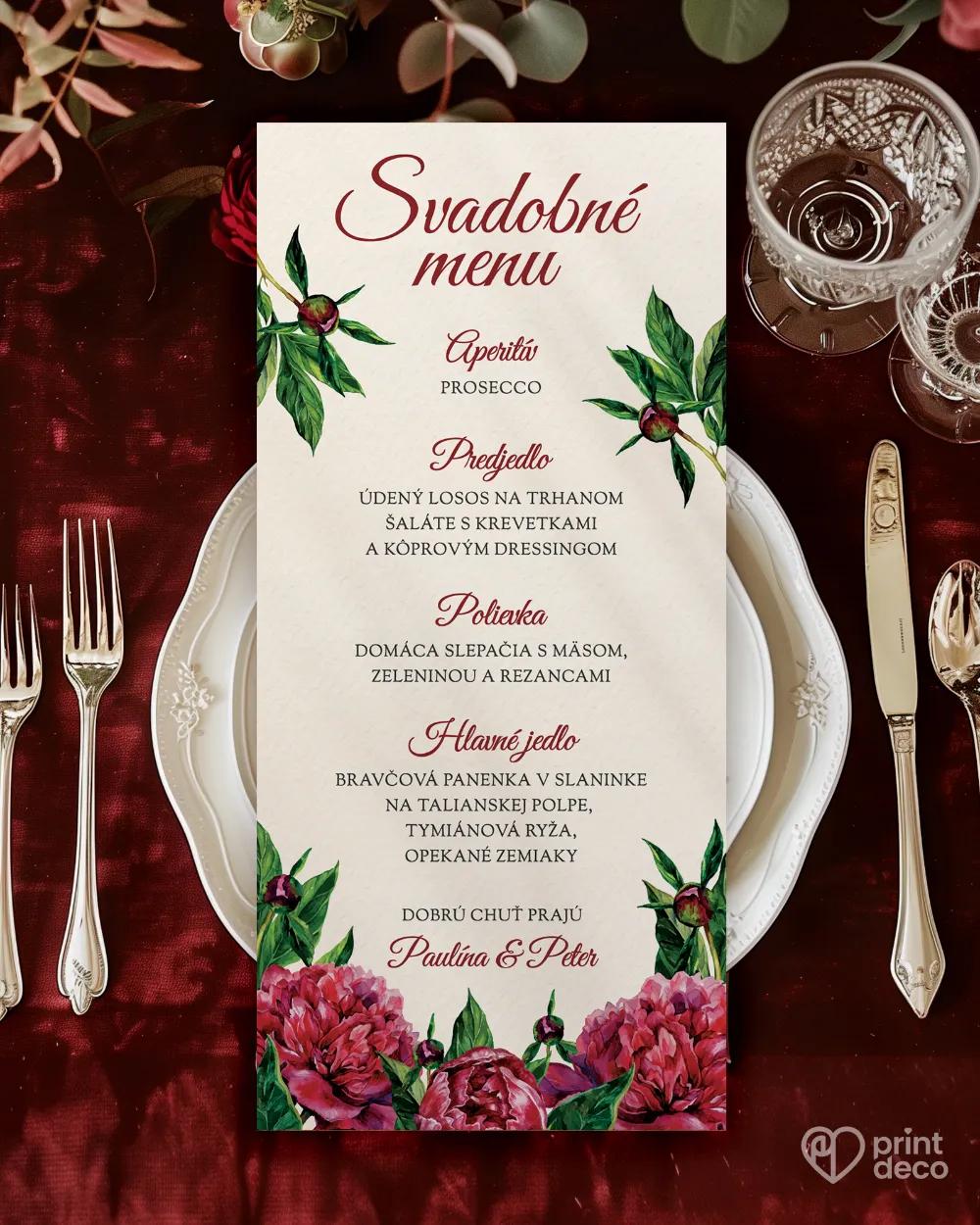 Svadobné menu Pivonky 5/6