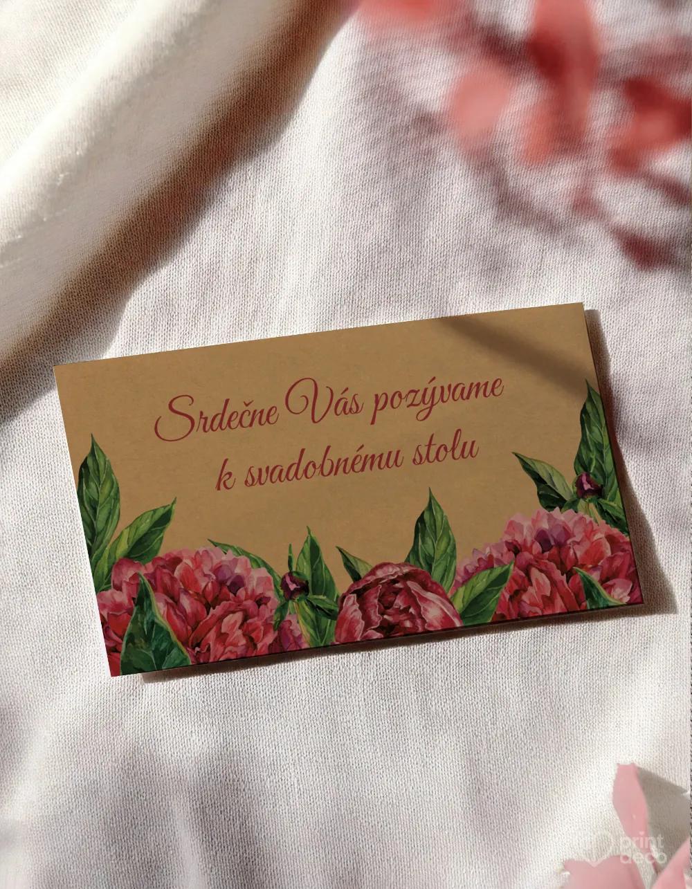 Pozvánky ke stolu – s pestrými pivoňkami 2/3