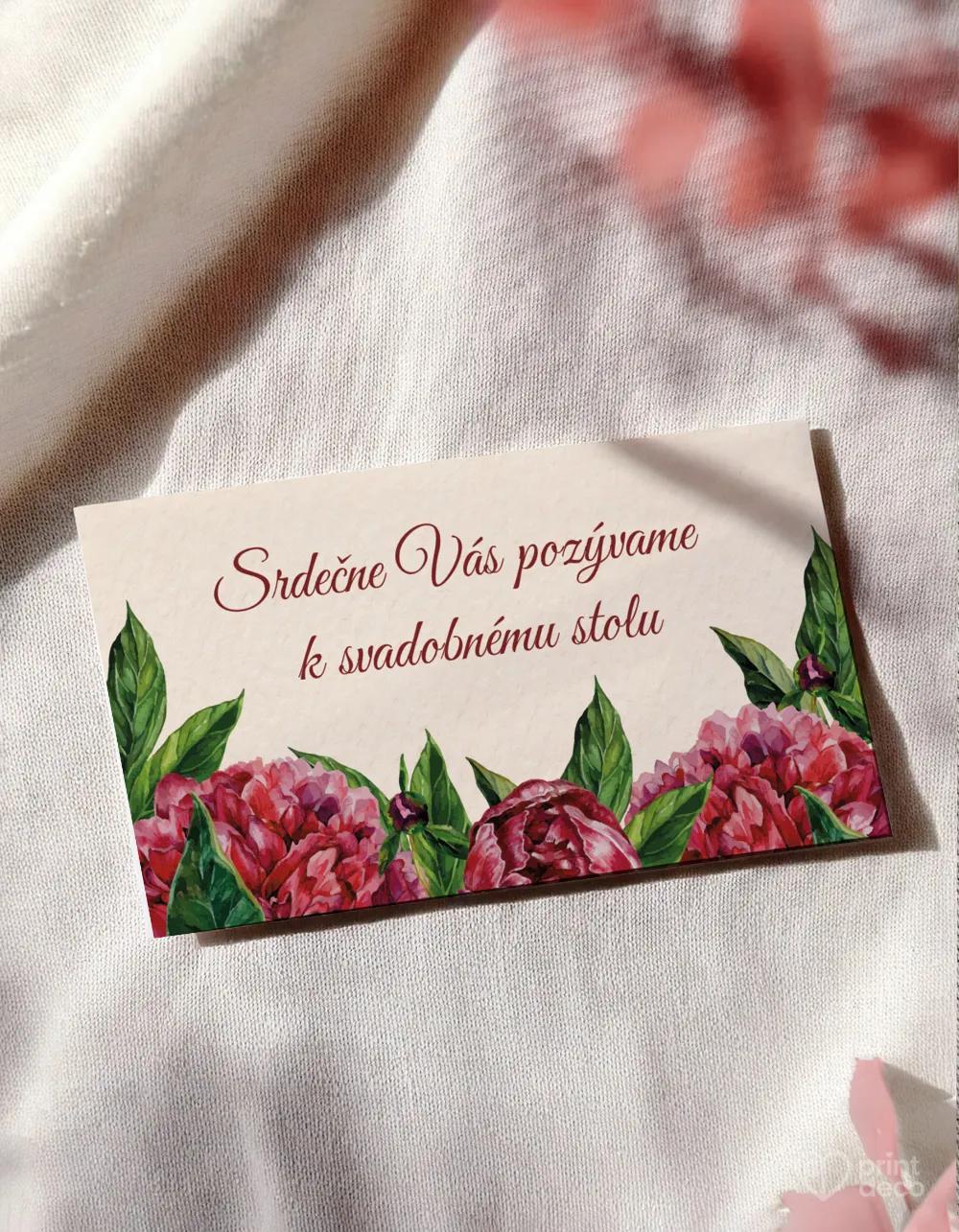 Pozvánky ke stolu – s pestrými pivoňkami 1/3