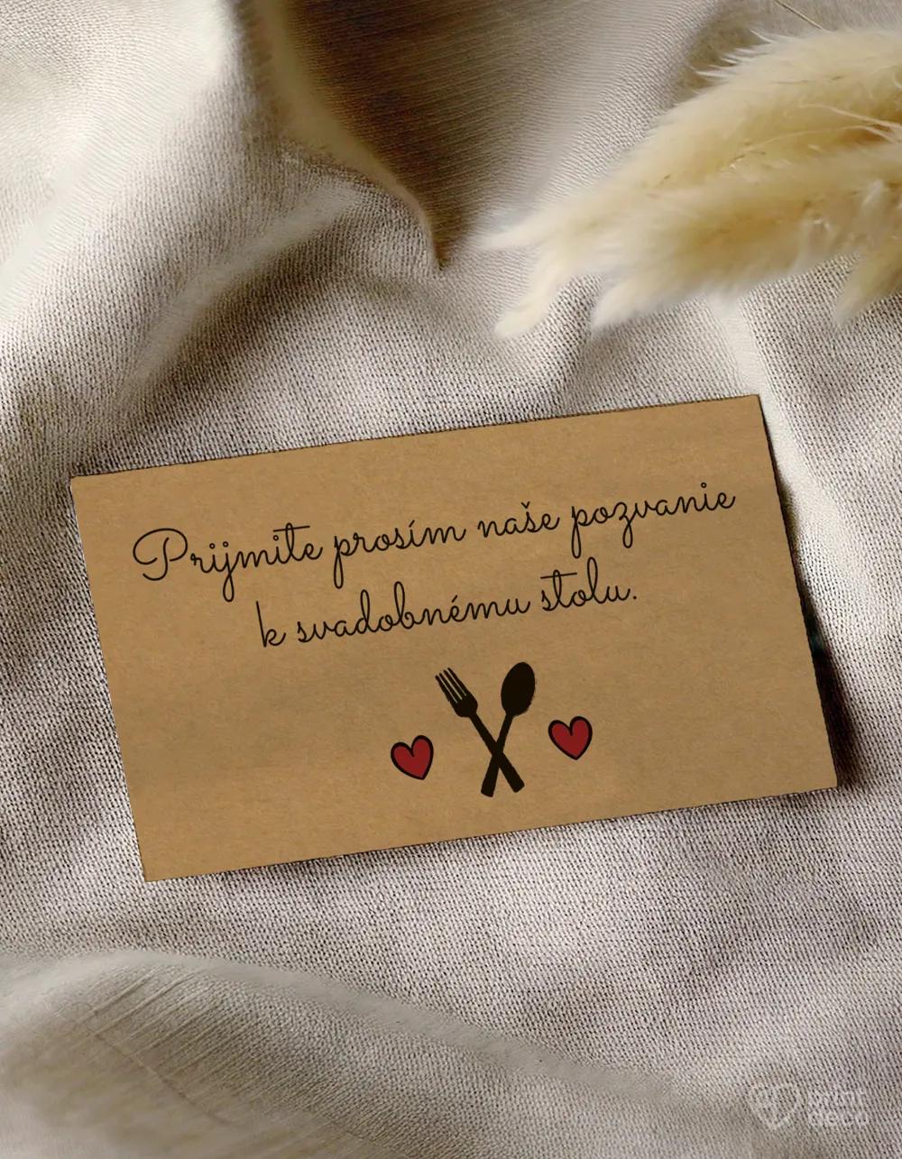 Jednoduché svadobné pozvánky v kraft štýle 2/3