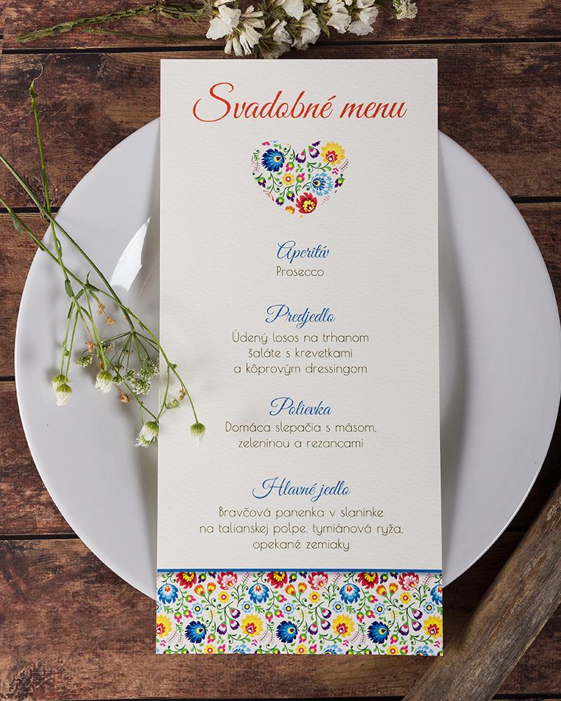 Svatební menu s lidovým motivem I. 1/3