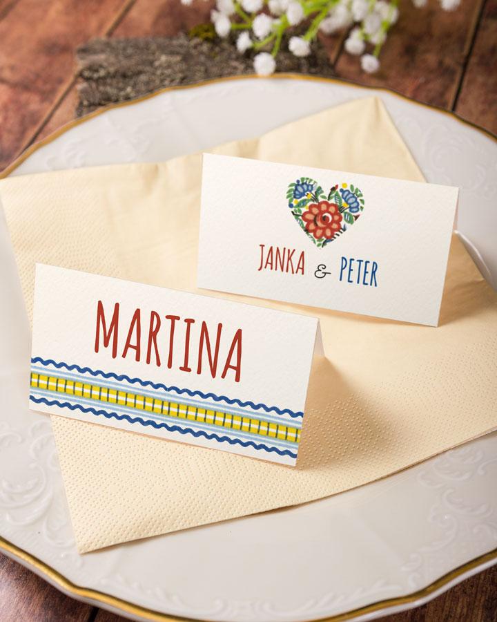 Svatební jmenovky s lidovým motivem IV. 2/4