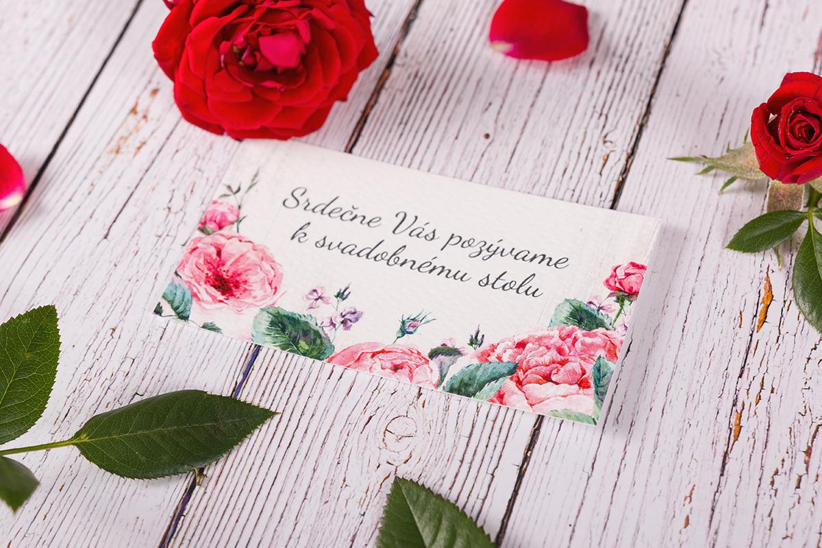 Pozvánky ke stolu – s růžemi a vintage prvky – bez podkladu 1/2