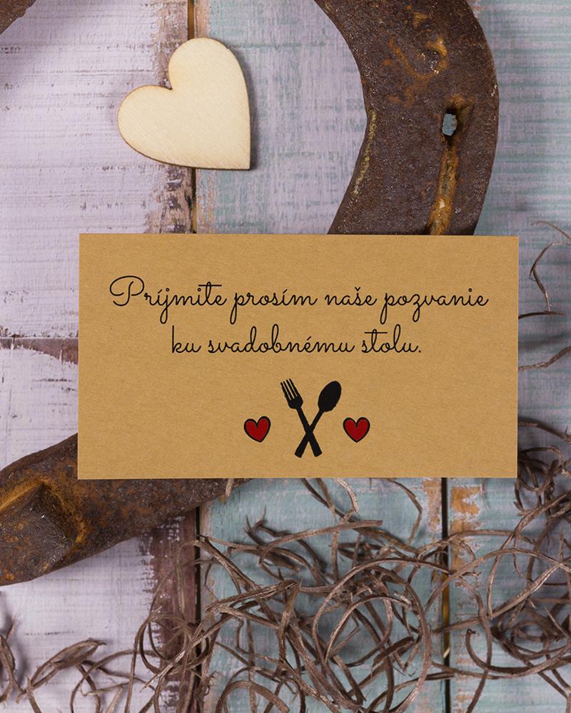 Jednoduché svadobné pozvánky v kraft štýle 2/3