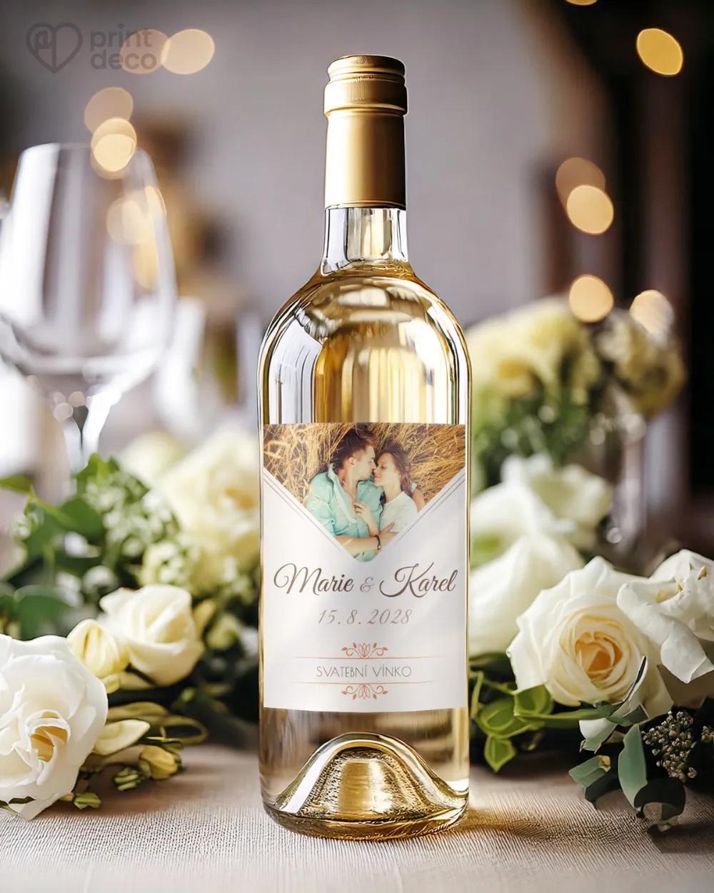 Svadobné etikety s fotografiou - Okamihy lásky 1/2