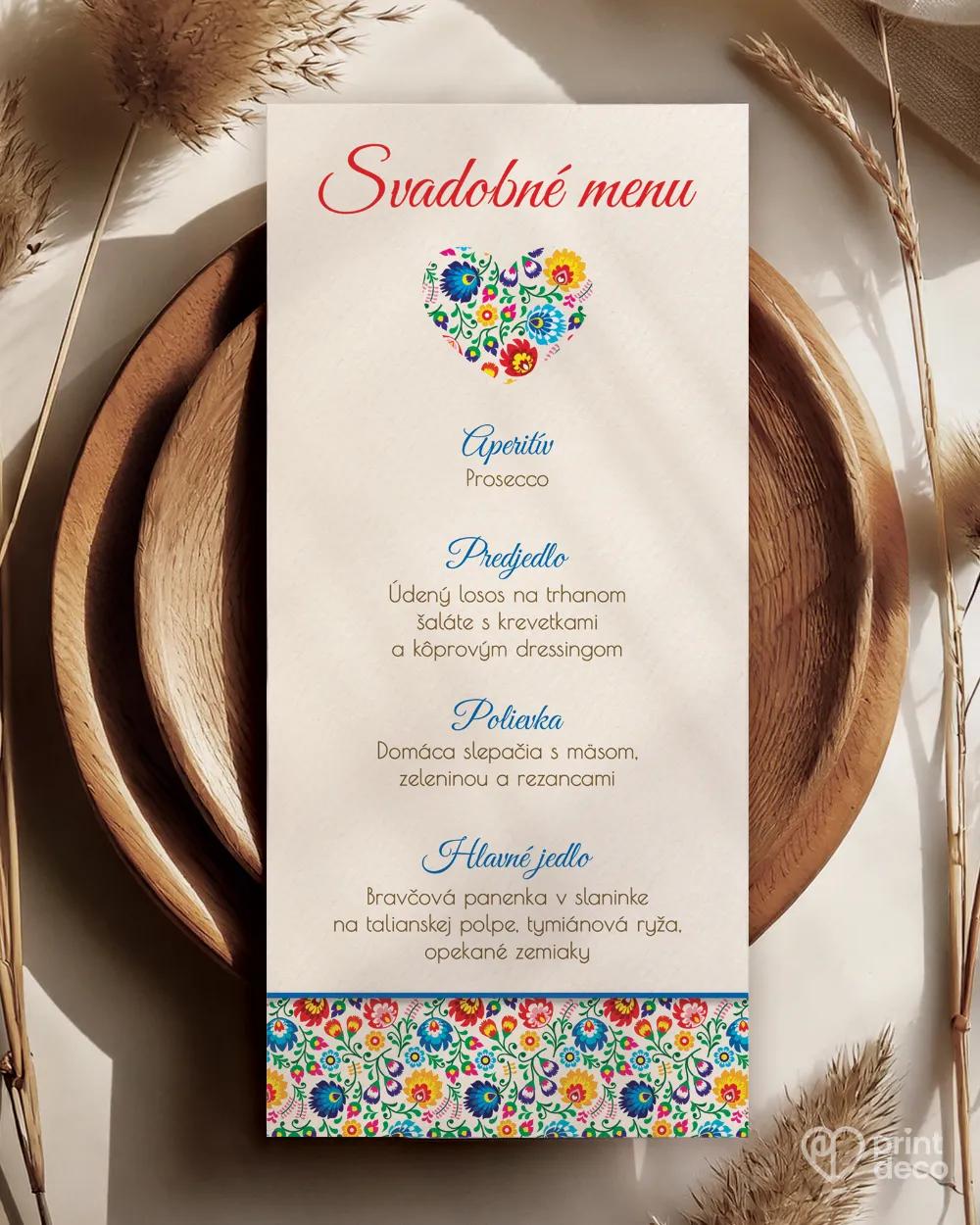 Svatební menu s lidovým motivem I. 3/5