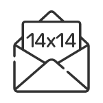 Čtvercové obálky 140 × 140 mm