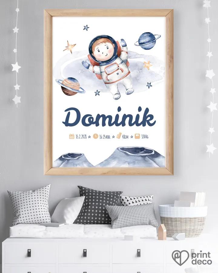 Dětský plakát s motivem kosmonauta 1/2
