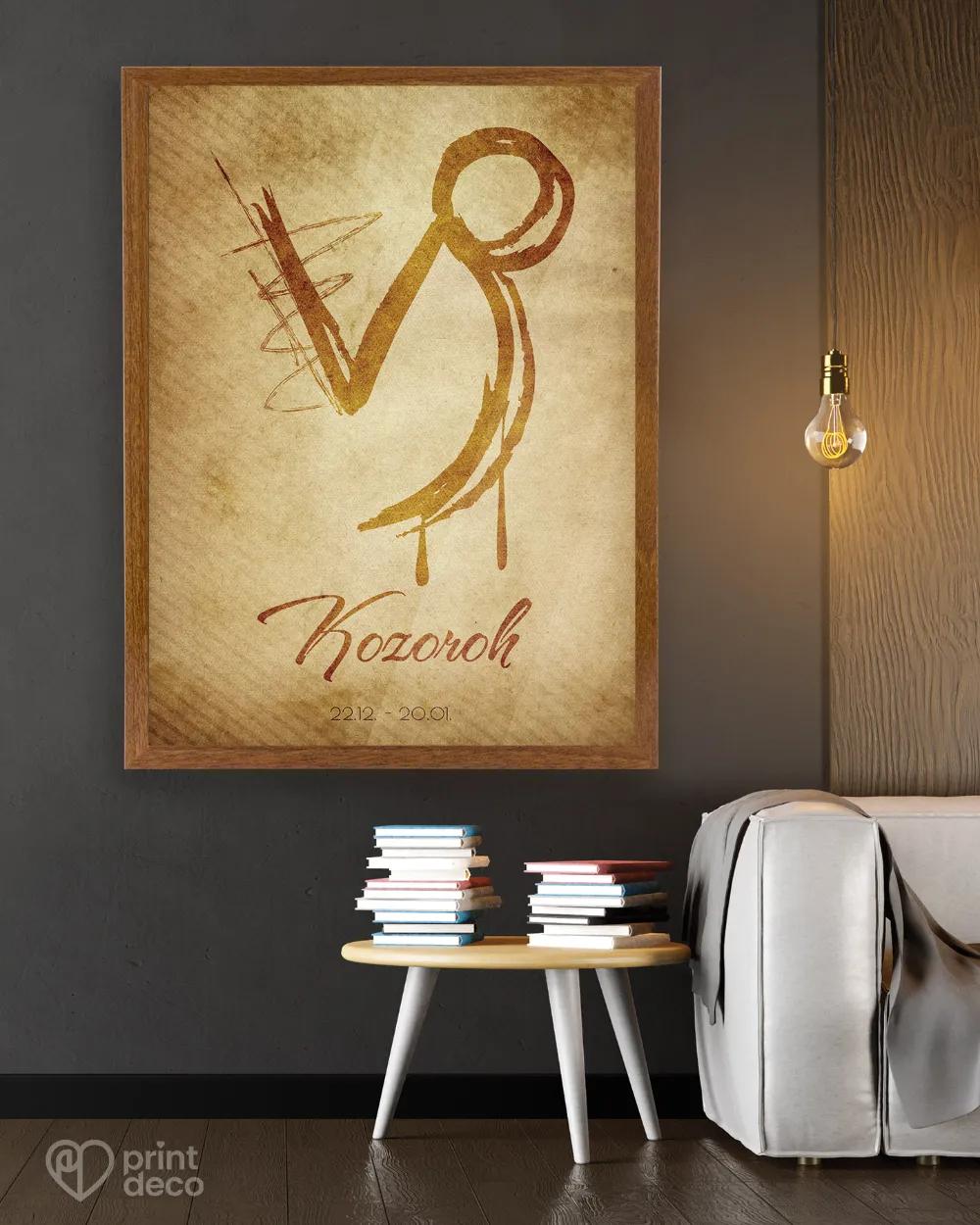 Plakát se znamením Kozoroh - motiv 1 2/3