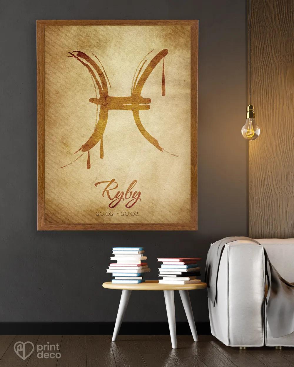 Plakát se znamením Ryby - motiv 1 1/3