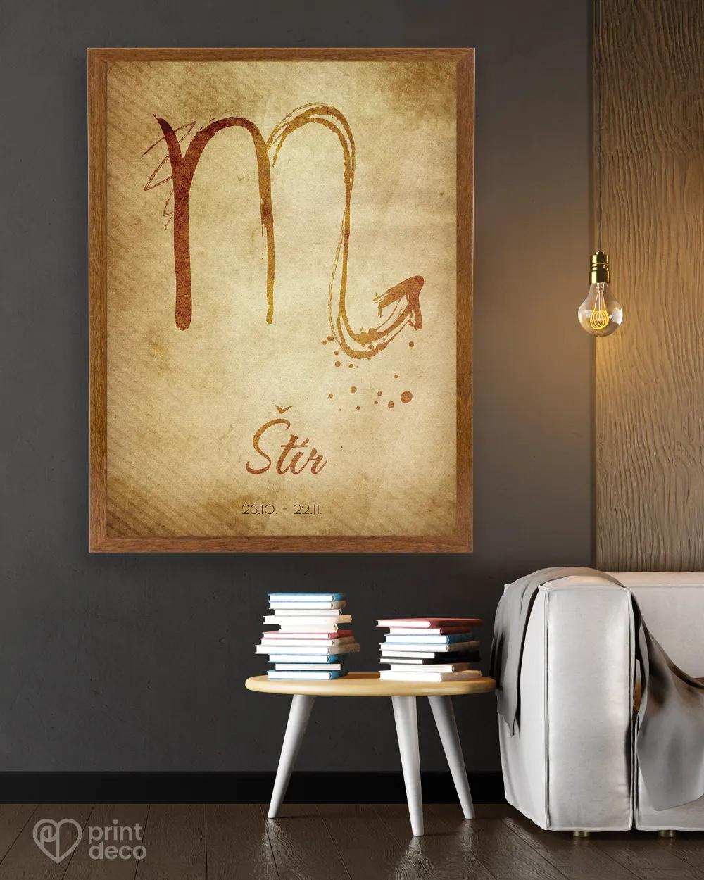 Plakát se znamením Štír - motiv 1 2/3