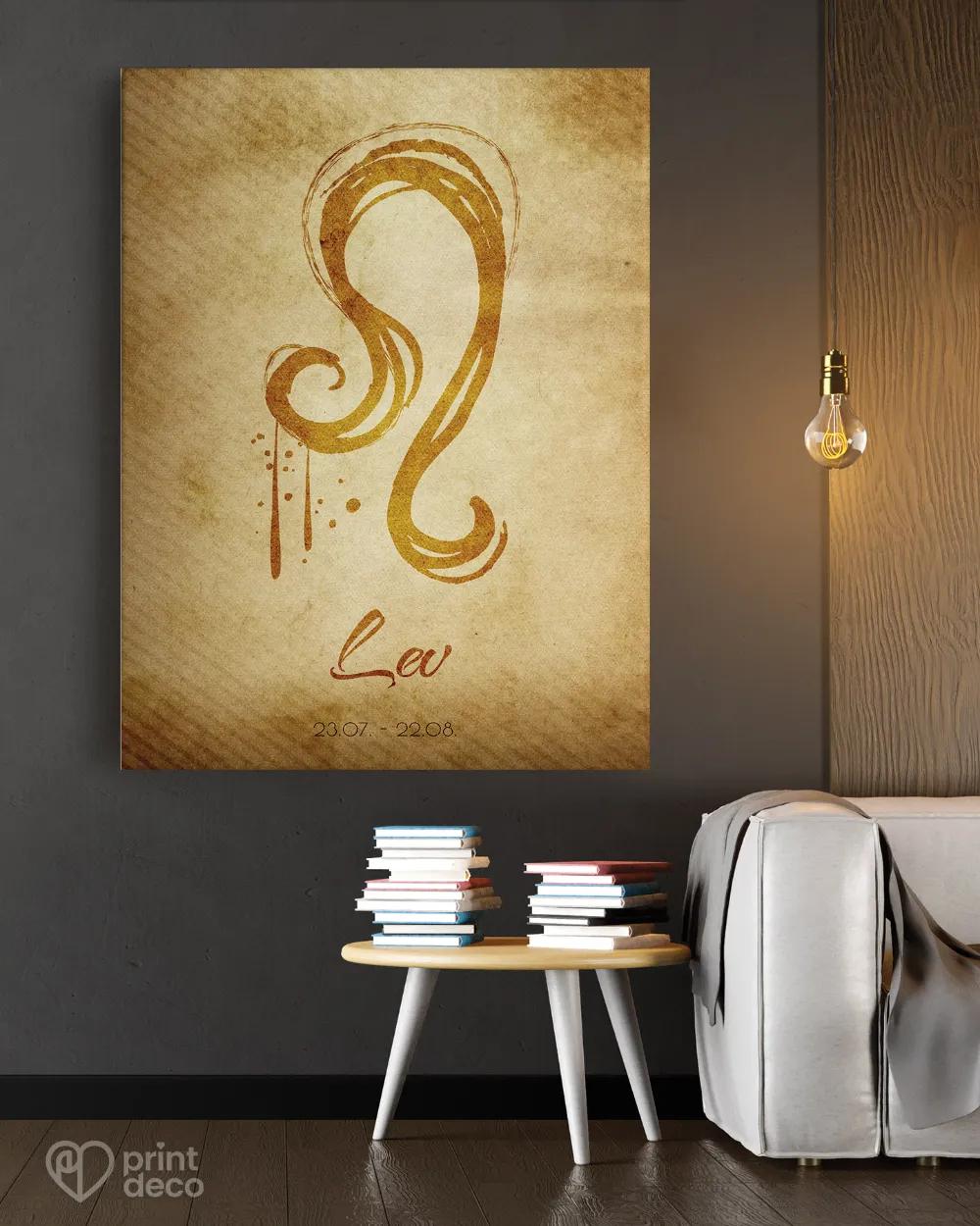 Plakát se znamením Lev - motiv 1 1/3