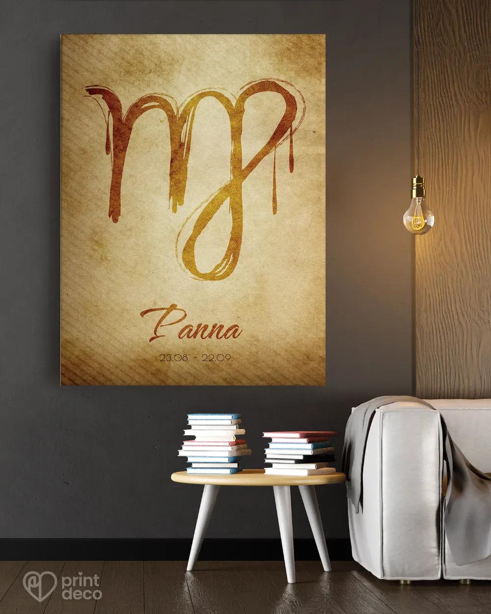 Plakát se znamením Panna - motiv 1 1/3