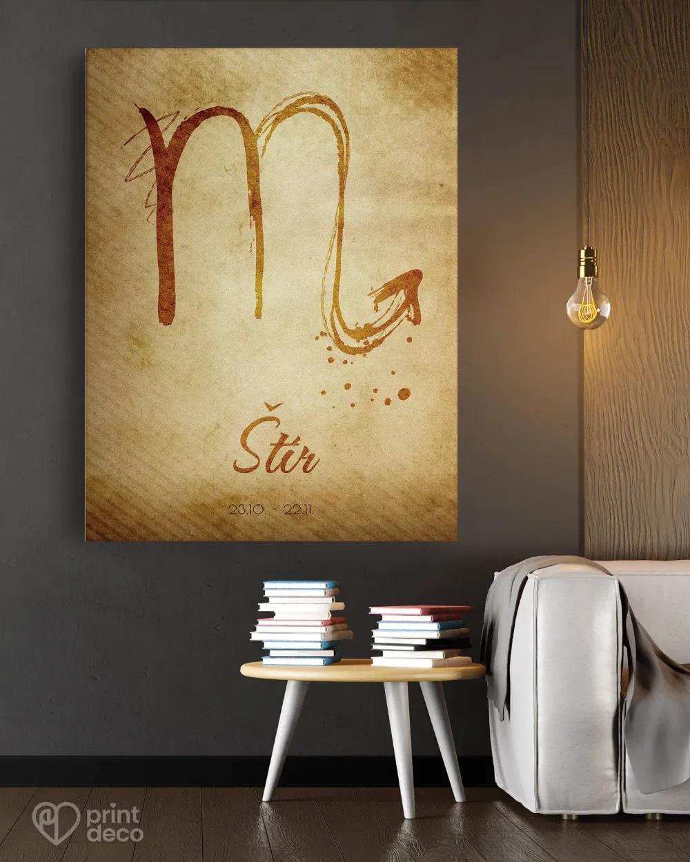 Plakát se znamením Štír - motiv 1 1/3