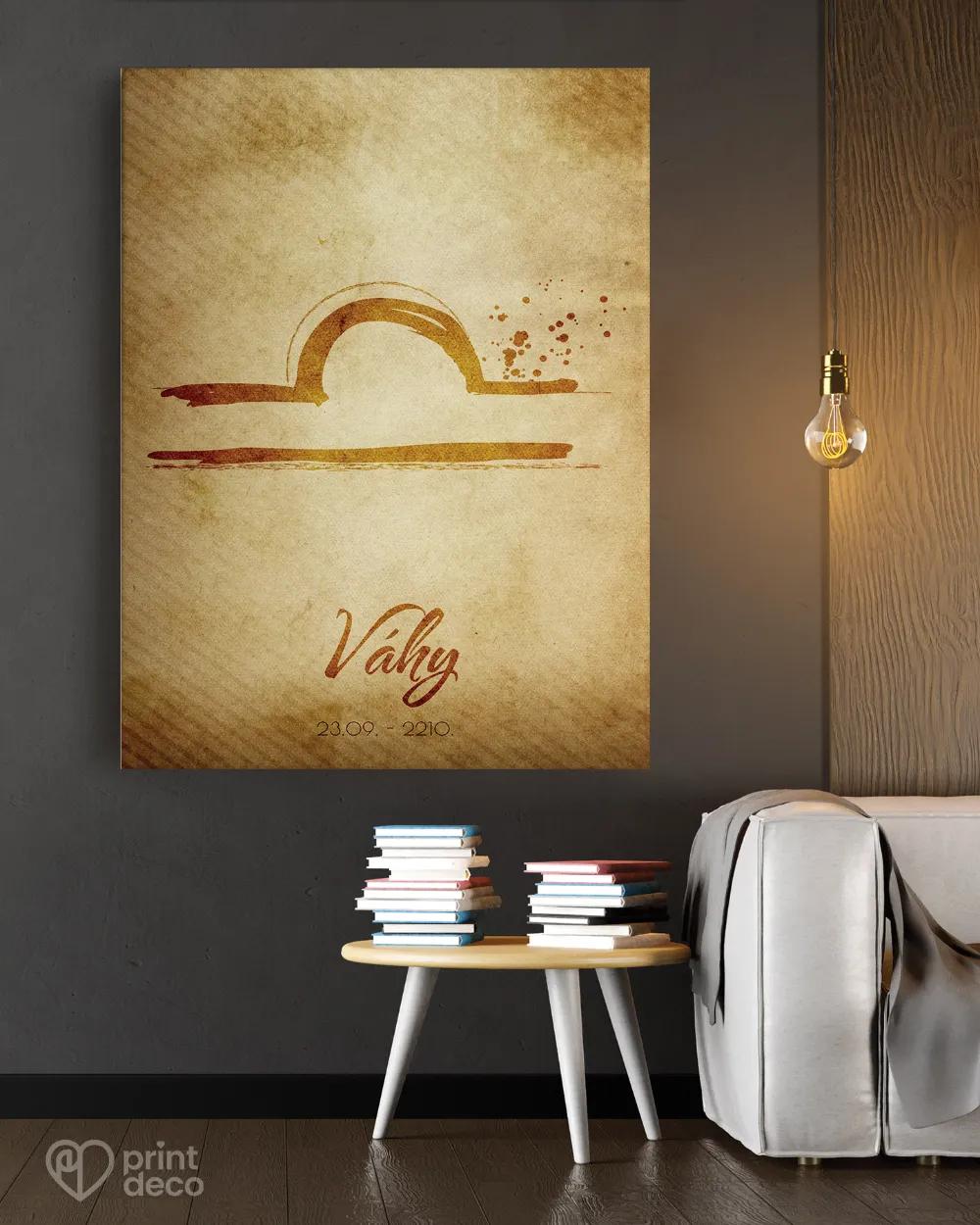 Plakát se znamením Váhy - motiv 1 1/3