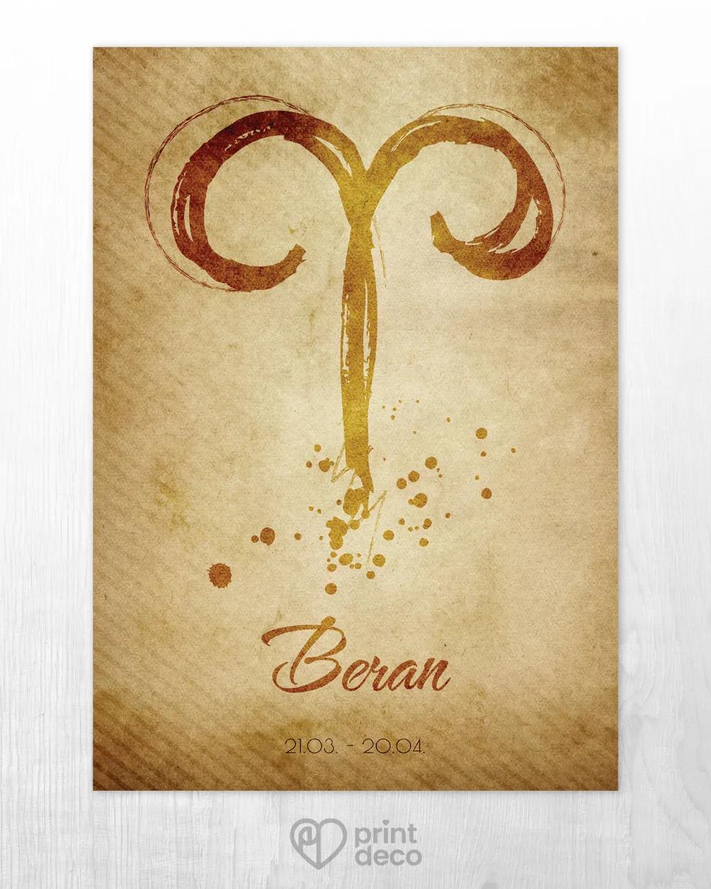 Plakát se znamením Beran - motiv 1
