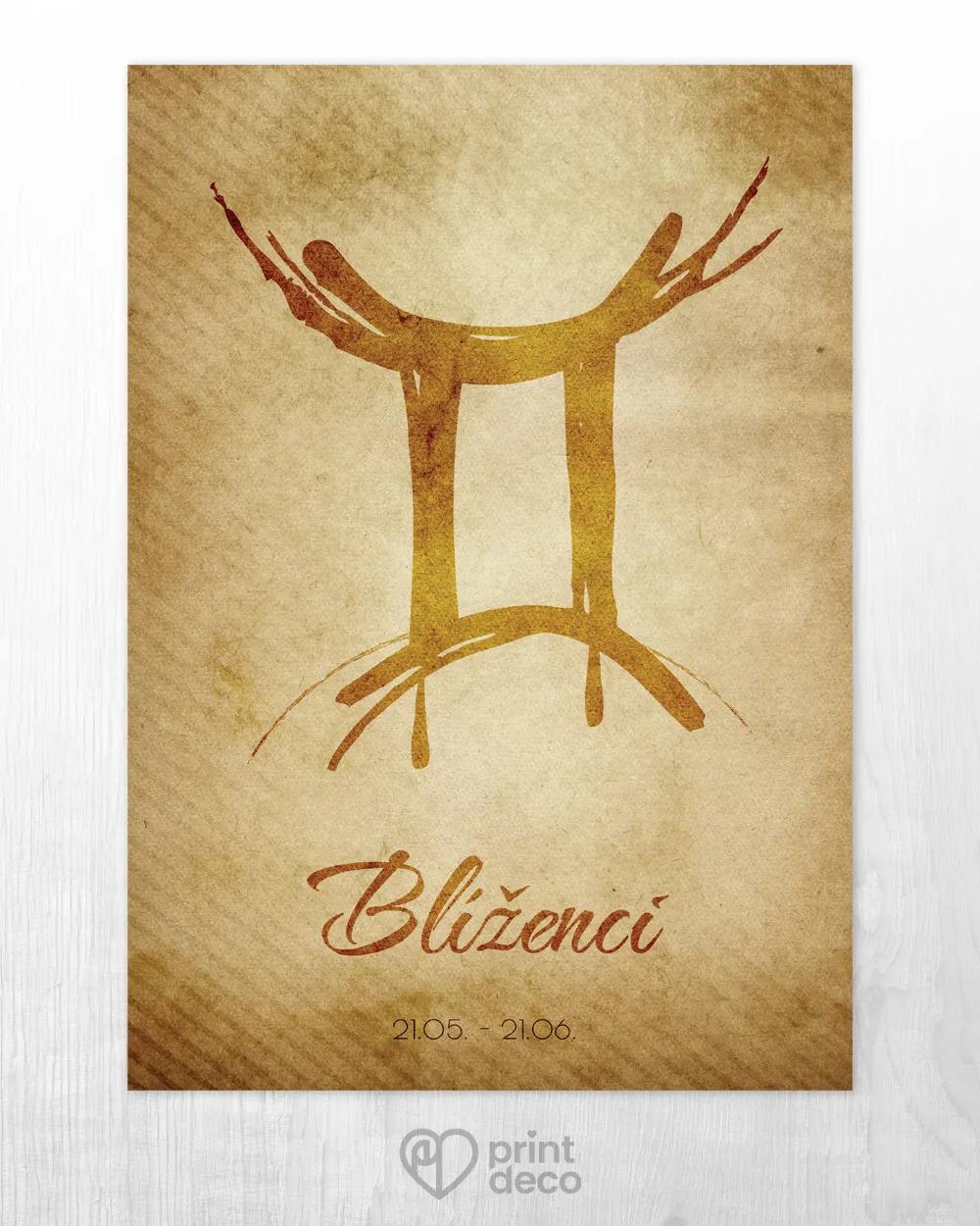 Plakát se znamením Blíženci - motiv 1