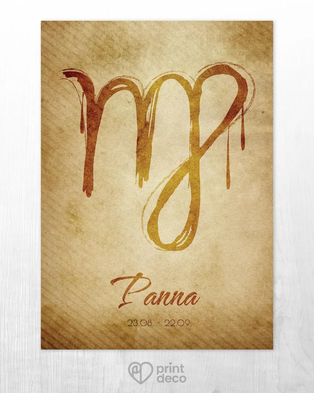 Plakát se znamením Panna - motiv 1