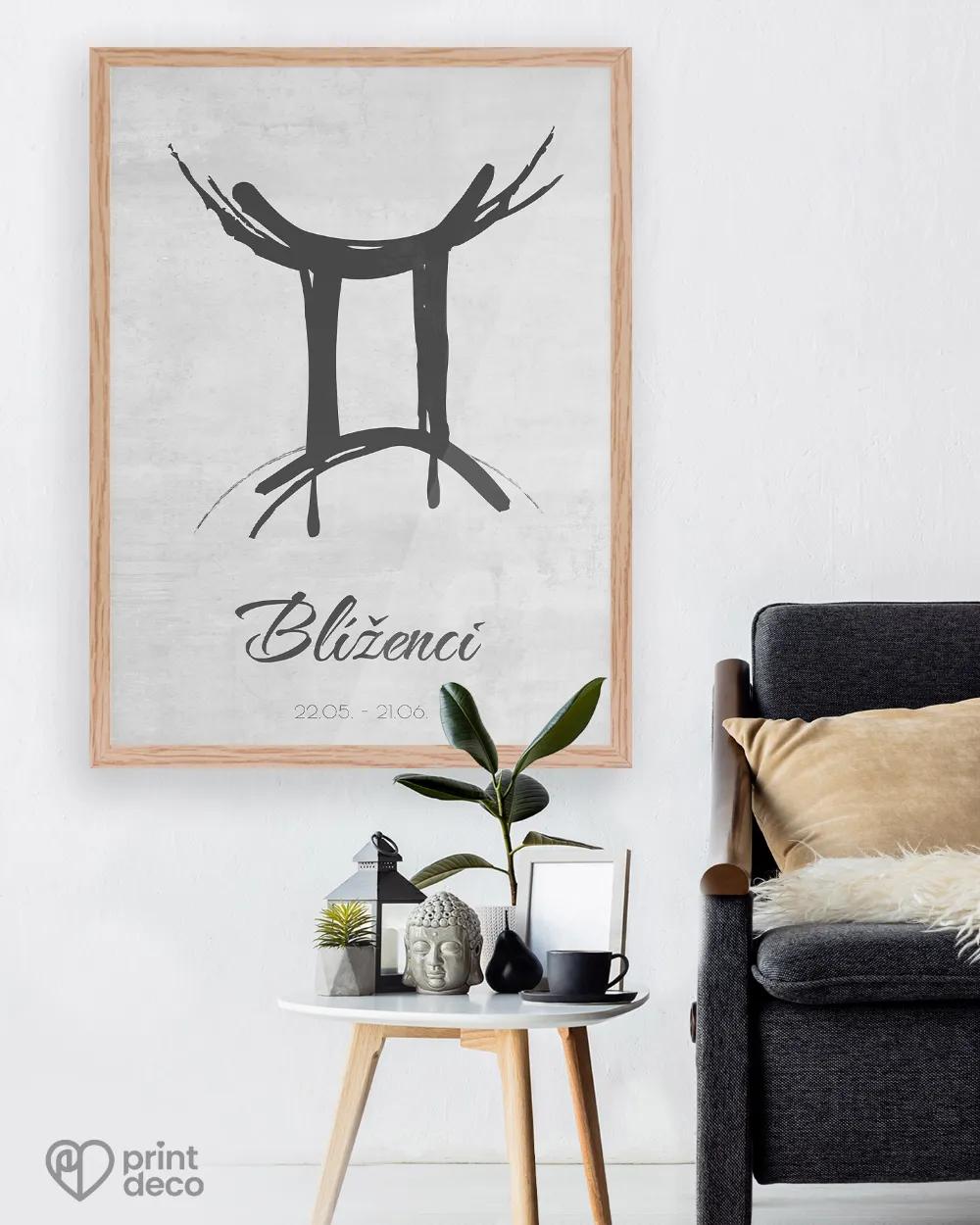 Plakát se znamením Blíženci - motiv 2 2/3