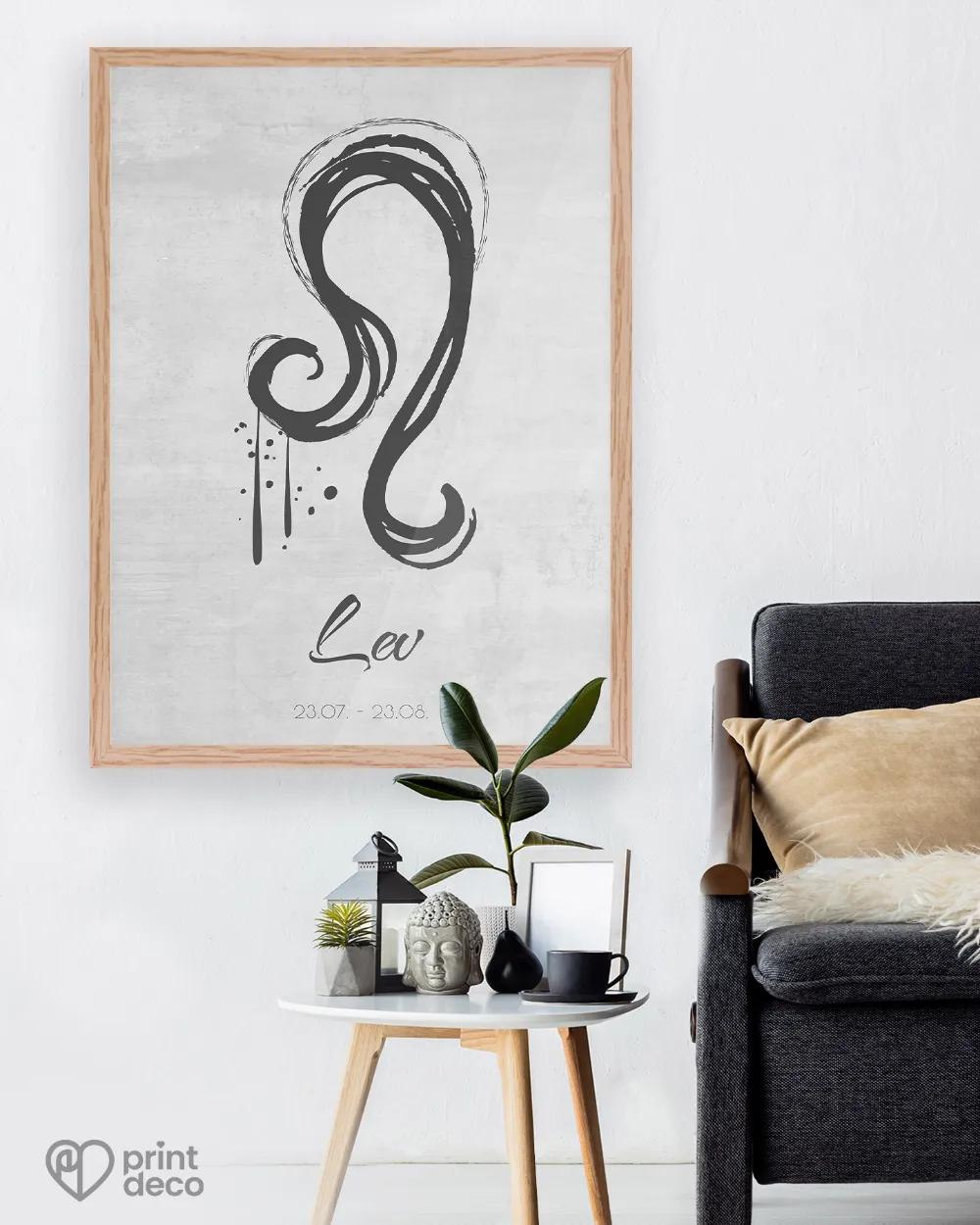 Plakát se znamením Lev - motiv 2 2/3