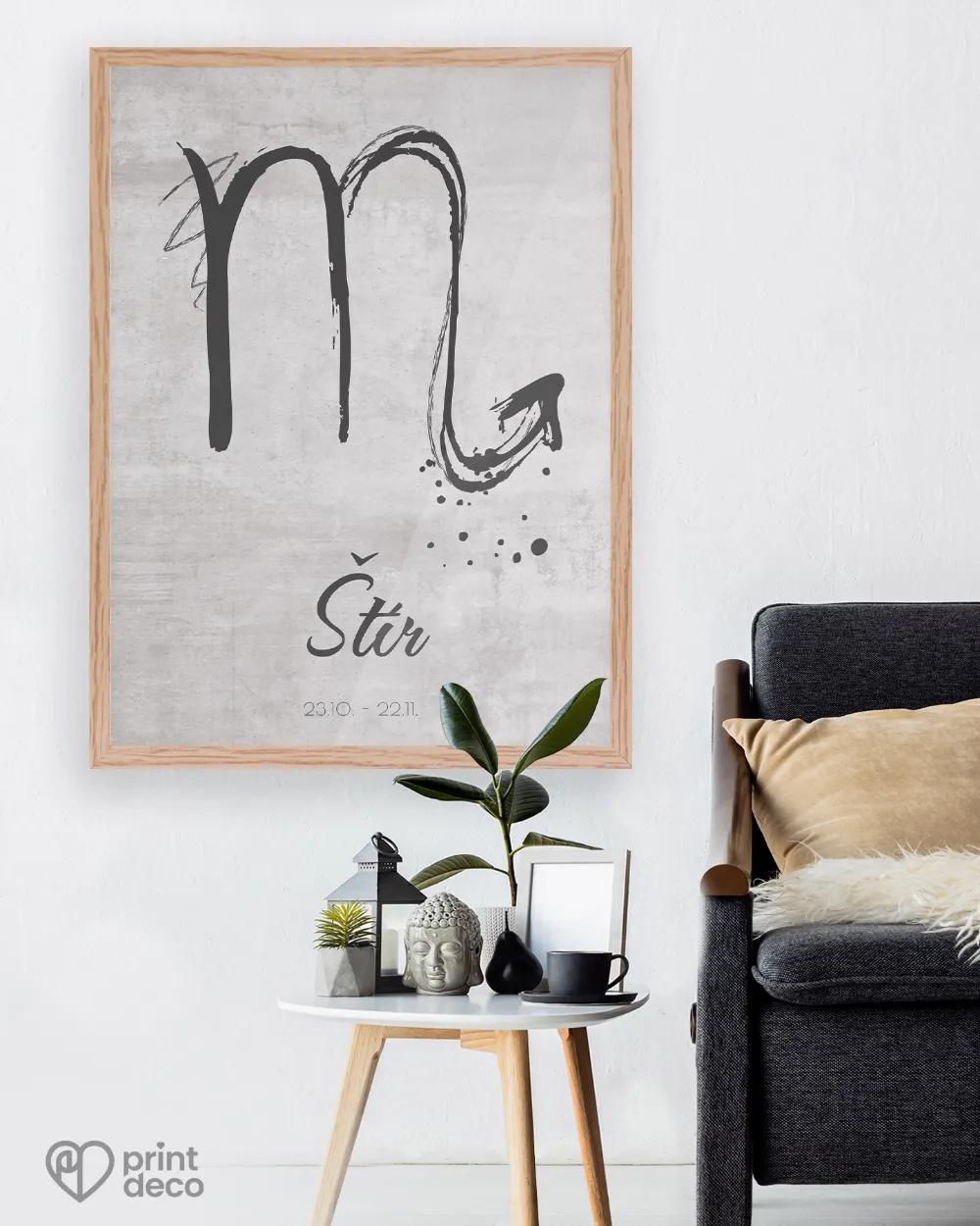 Plakát se znamením Štír - motiv 2 2/3