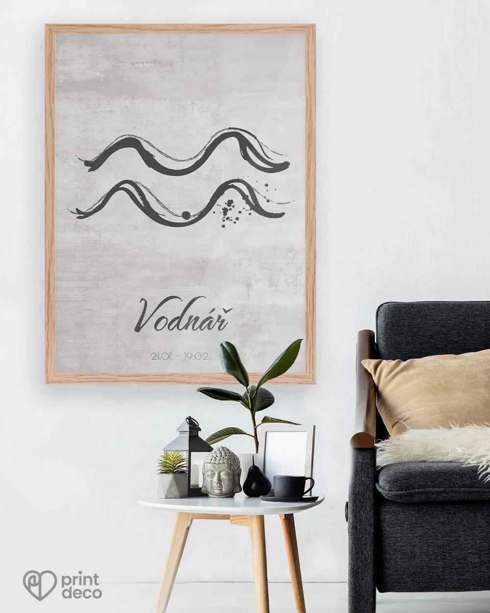 Plakát se znamením Vodnář - motiv 2 2/3