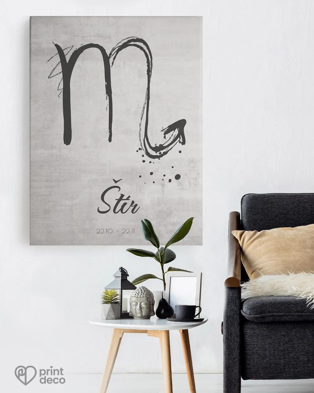 Plakát se znamením Štír - motiv 2 1/3