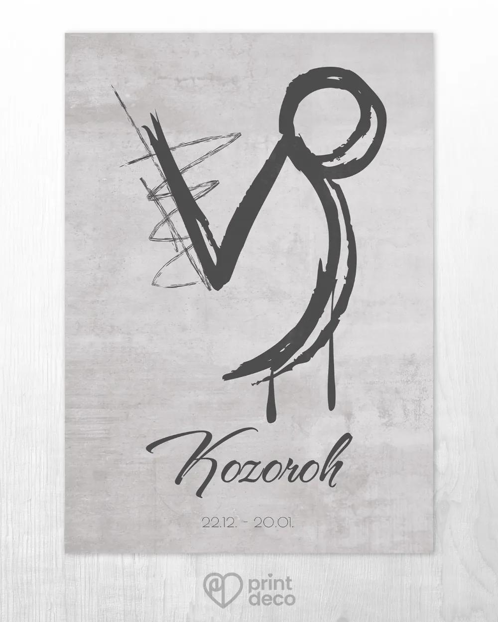 Plakát se znamením Kozoroh - motiv 2