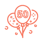 S potiskem, konfetami, LED