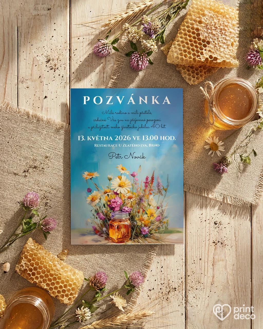 Pozvánka na narozeniny pro včelaře 01 1/2
