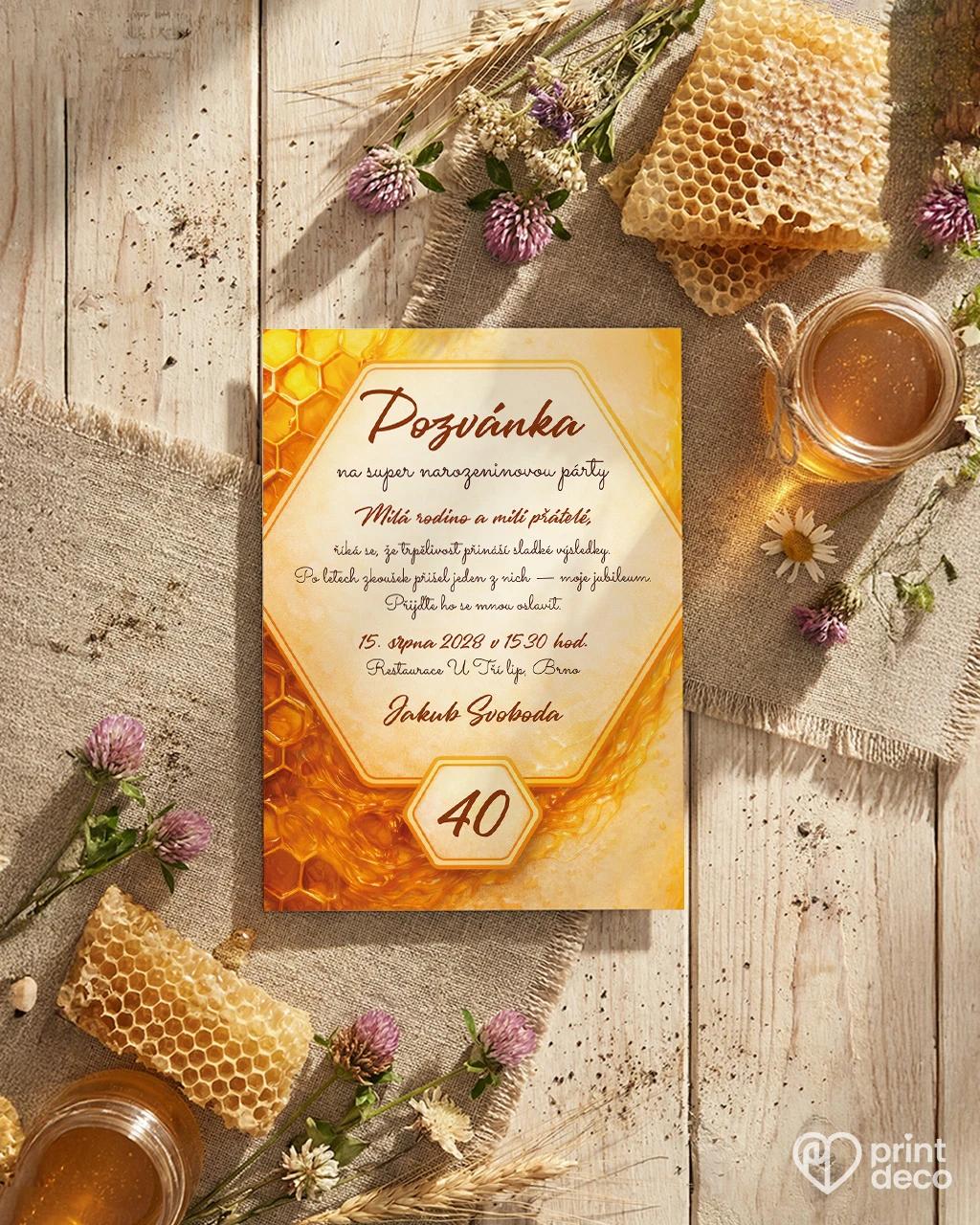 Pozvánka na narozeniny pro včelaře 02 1/2