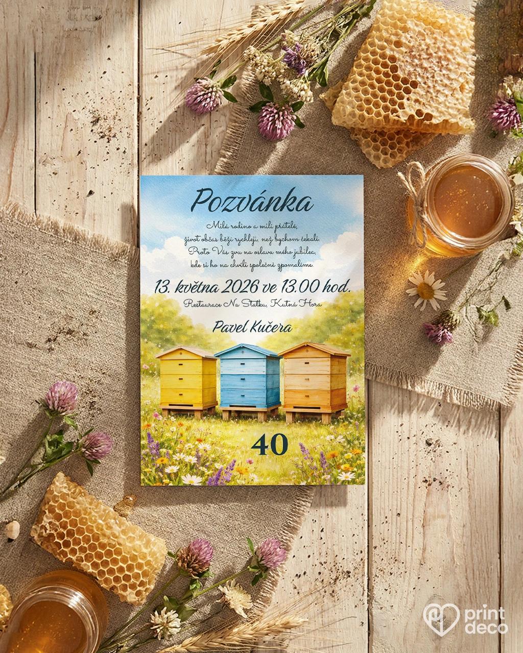 Pozvánka na narozeniny pro včelaře 03 1/2