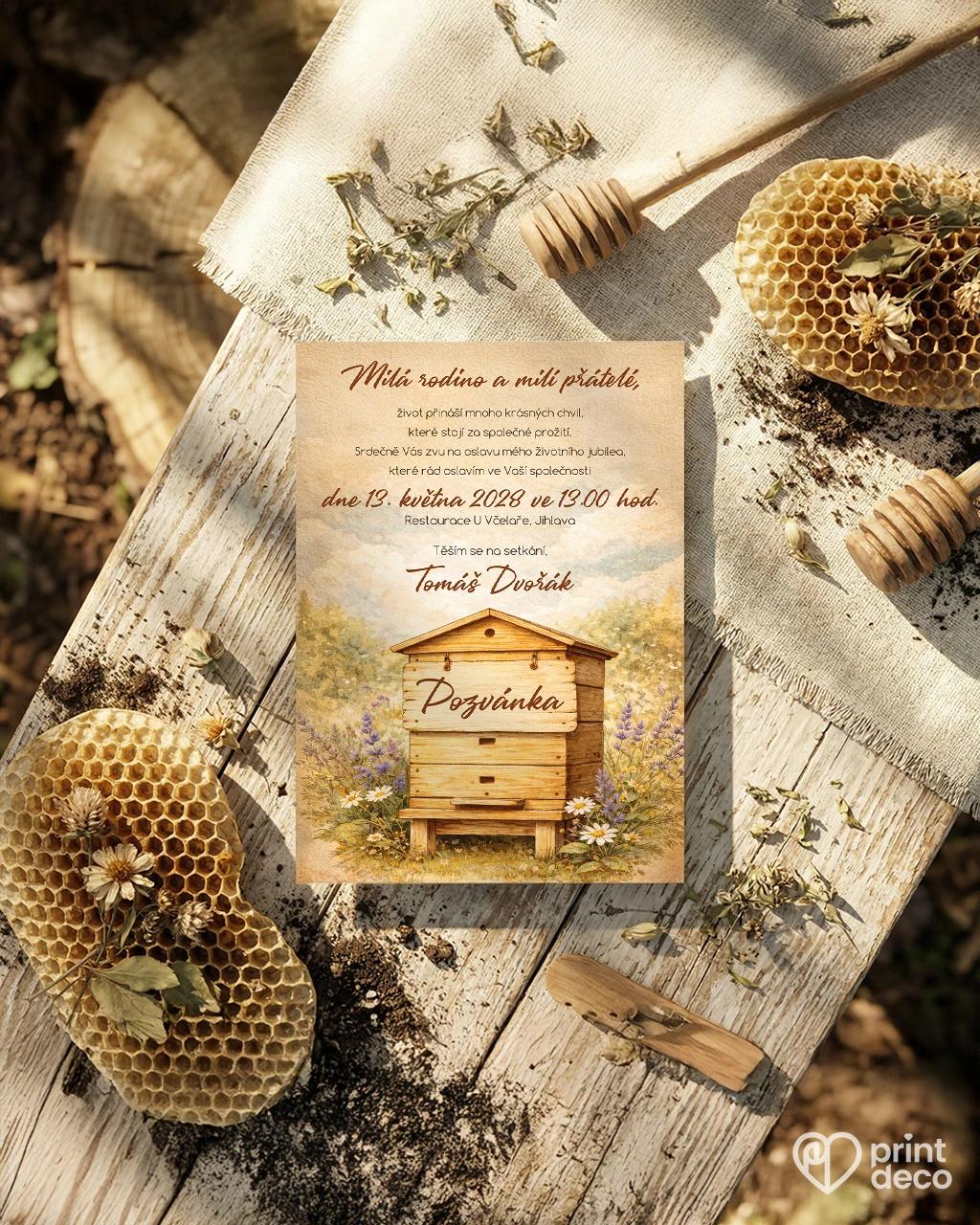 Pozvánka na narozeniny pro včelaře 05 1/2