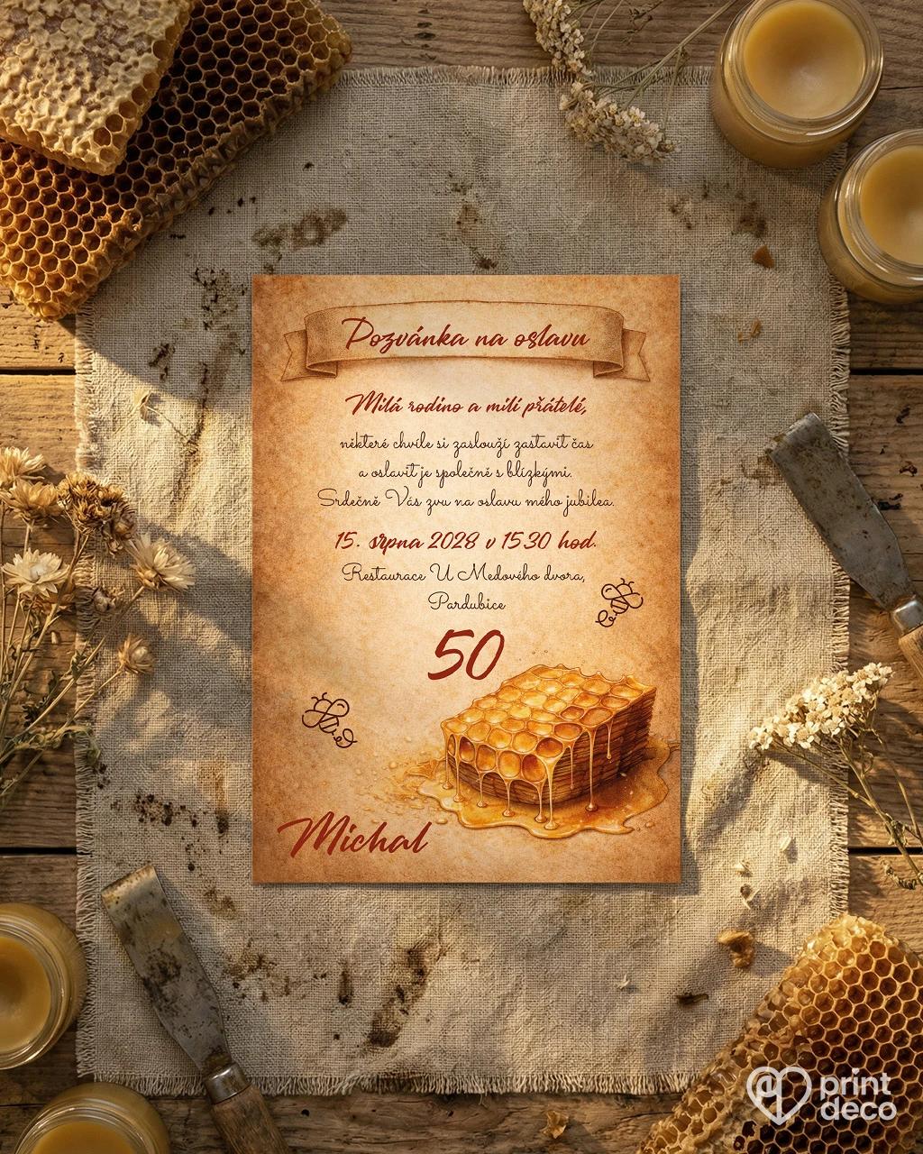 Pozvánka na narozeniny pro včelaře 06 1/2