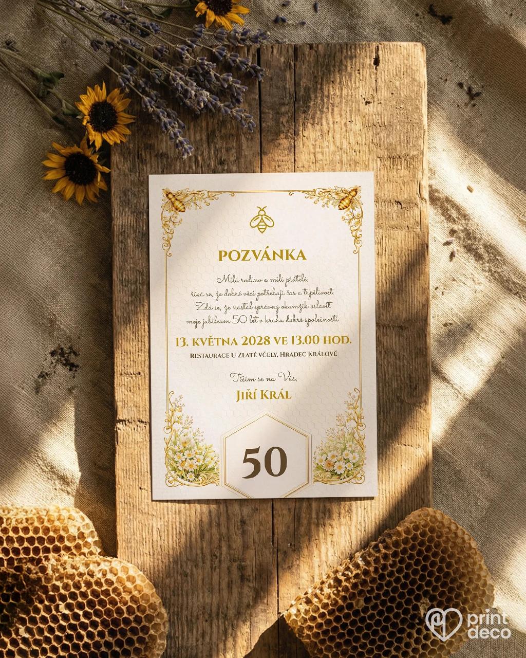 Pozvánka na narozeniny pro včelaře 08 1/2