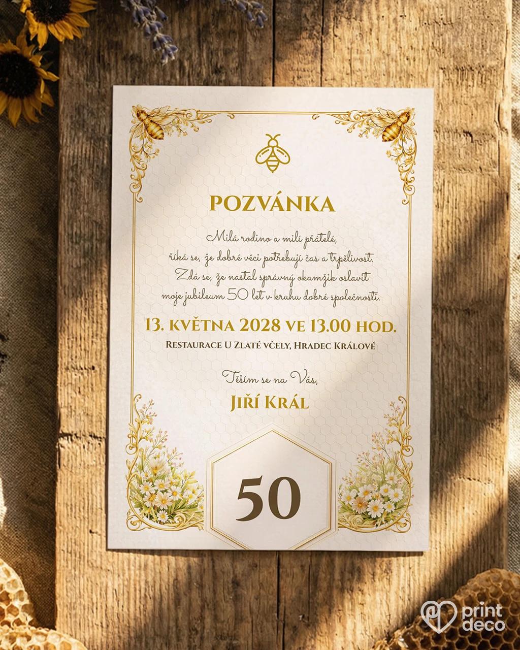 Pozvánka na narozeniny pro včelaře 08