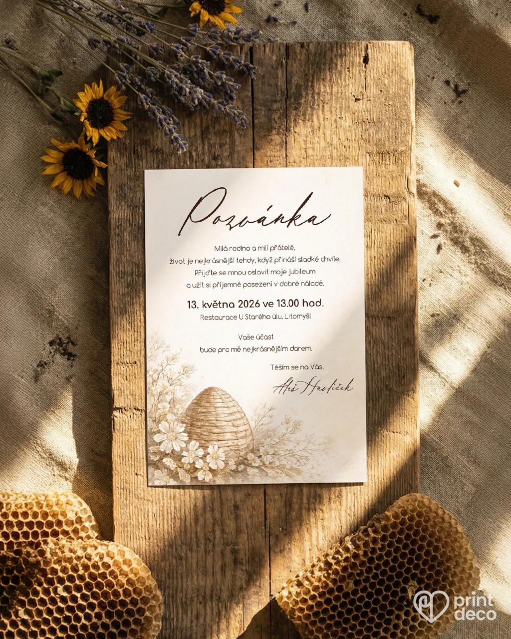 Pozvánka na narozeniny pro včelaře 09 1/2