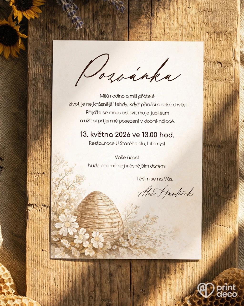 Pozvánka na narozeniny pro včelaře 09