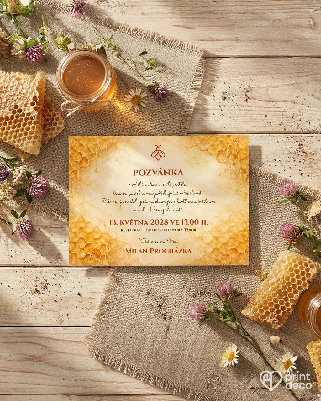 Pozvánka na narozeniny pro včelaře 12 1/2