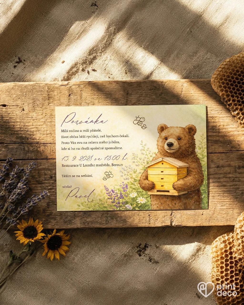 Pozvánka na narozeniny pro včelaře 16 1/2