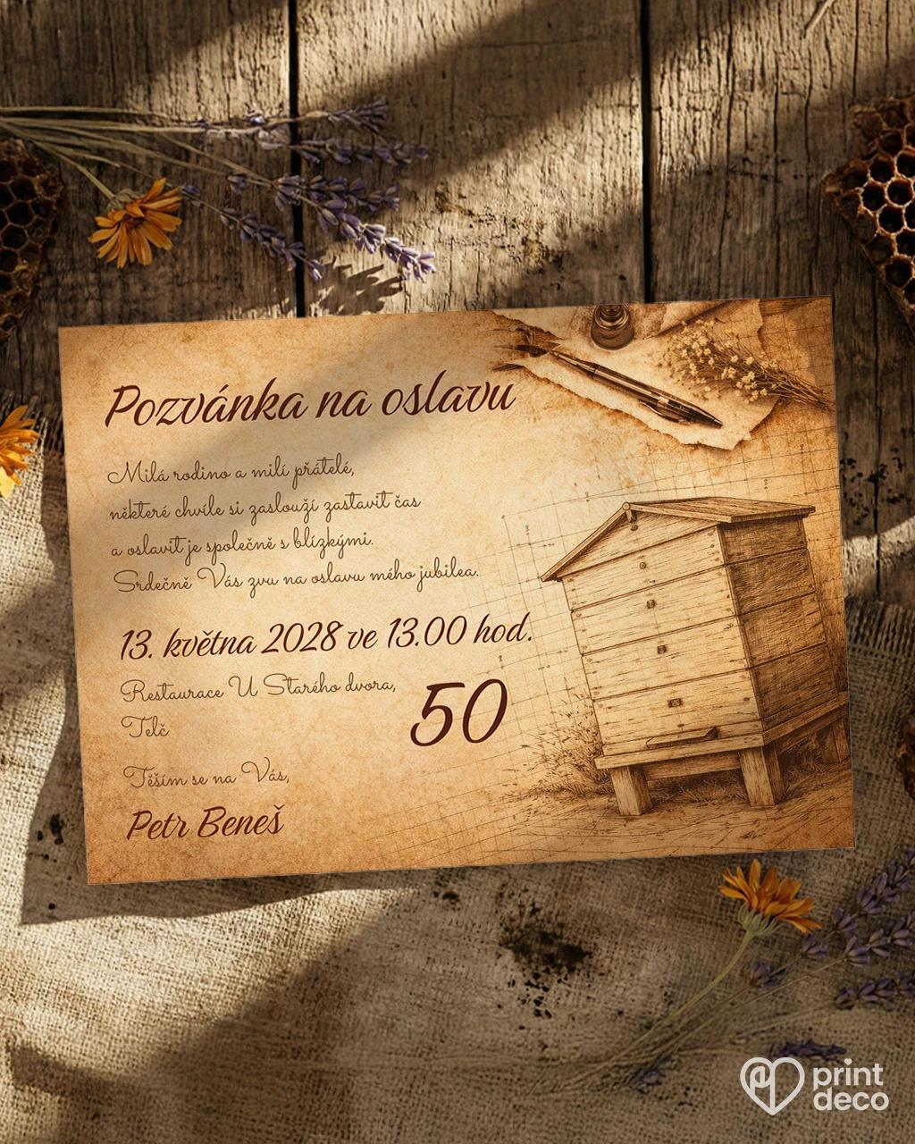 Pozvánka na narozeniny pro včelaře 19