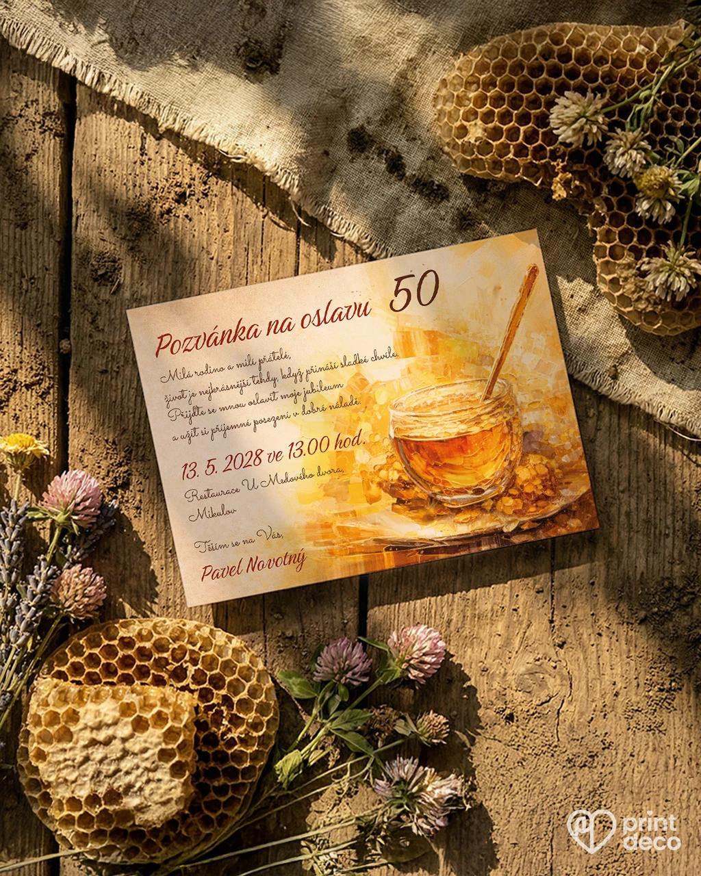Pozvánka na narozeniny pro včelaře 20 1/2