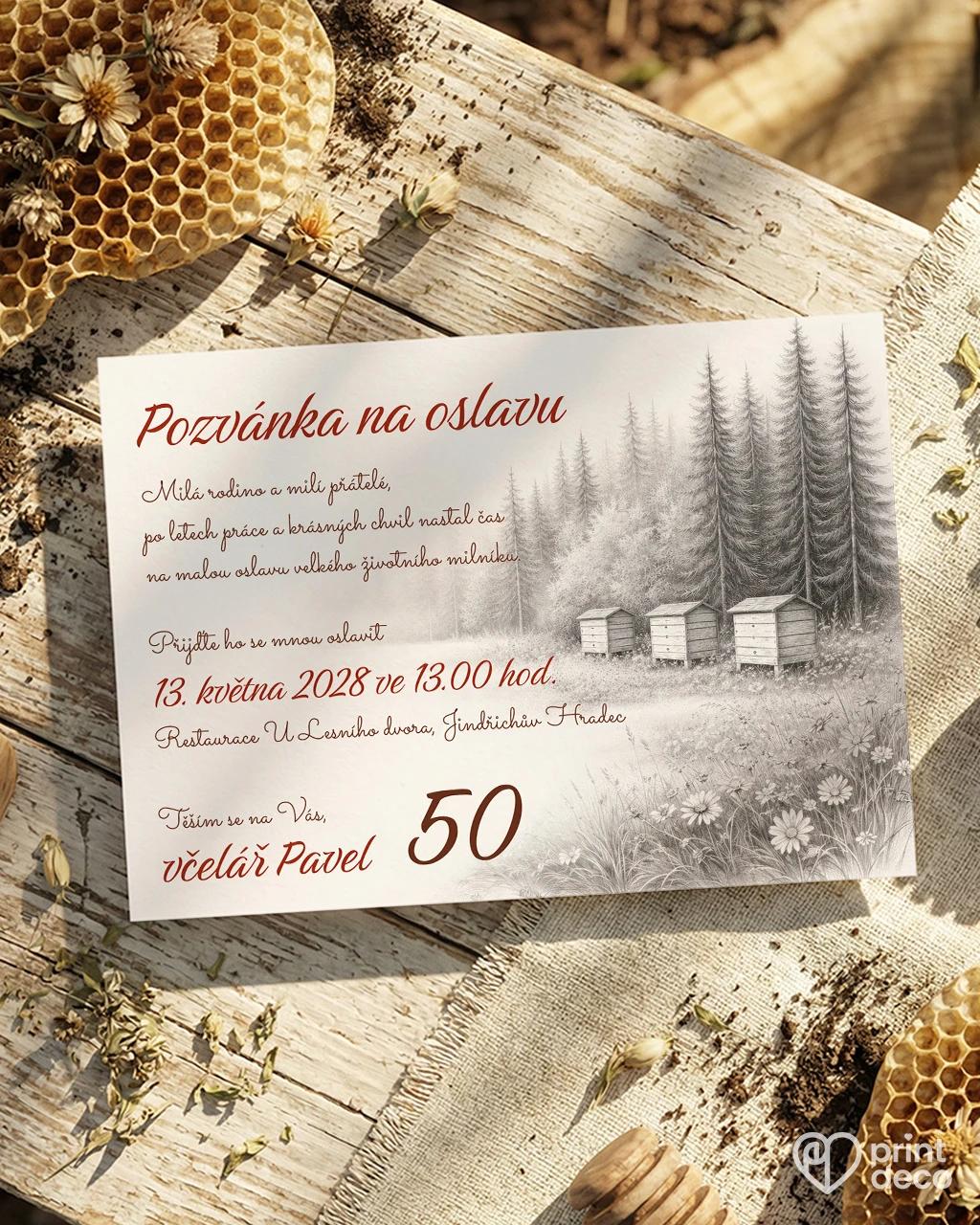 Pozvánka na narozeniny pro včelaře 21