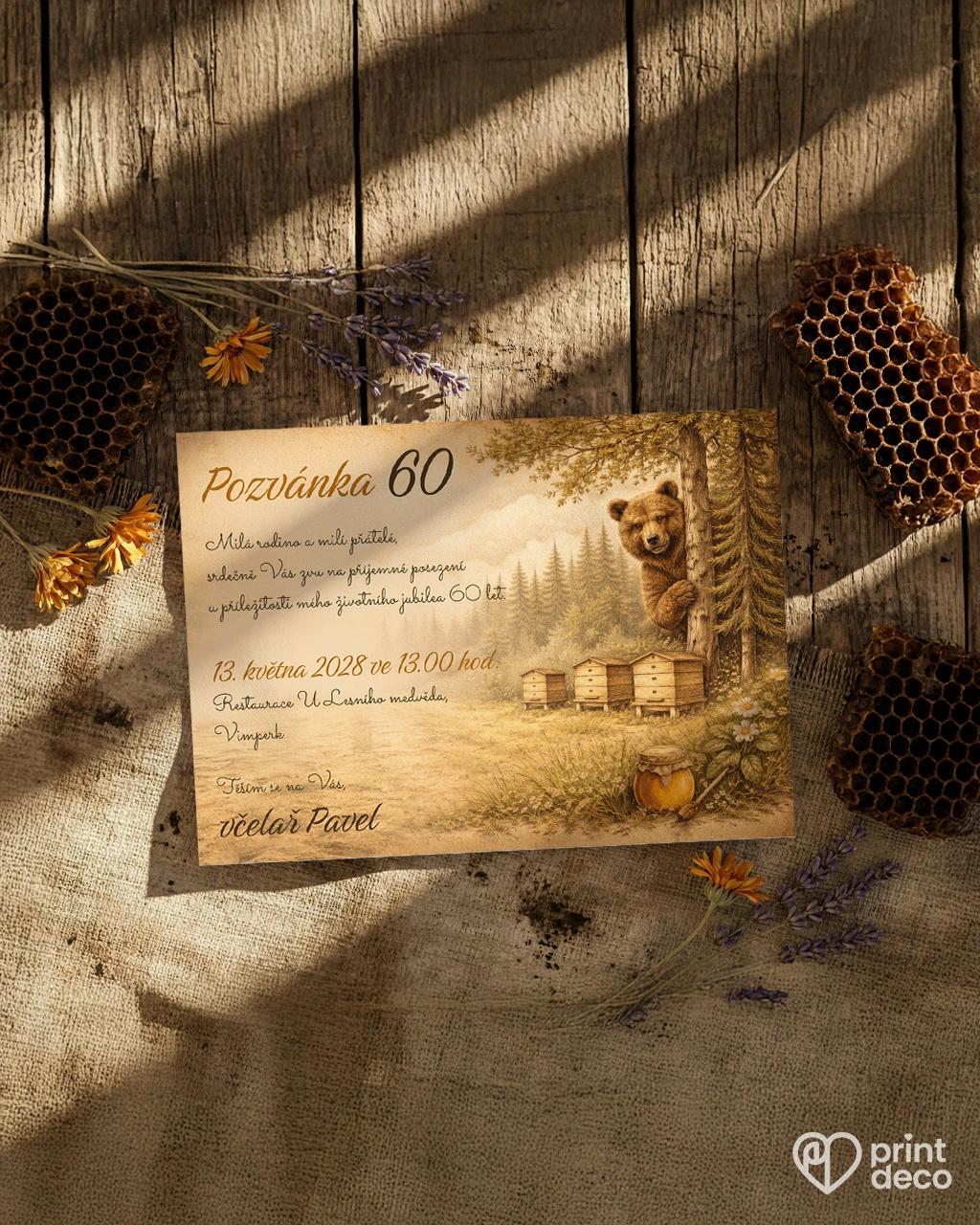 Pozvánka na narozeniny pro včelaře 23 1/2